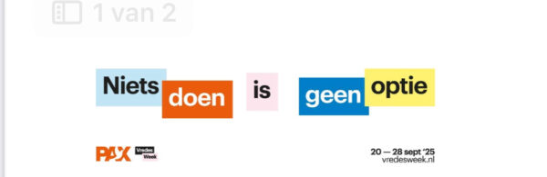 Vredesweek 2025 in Arnhem van 20 t/m 28 september: Programma